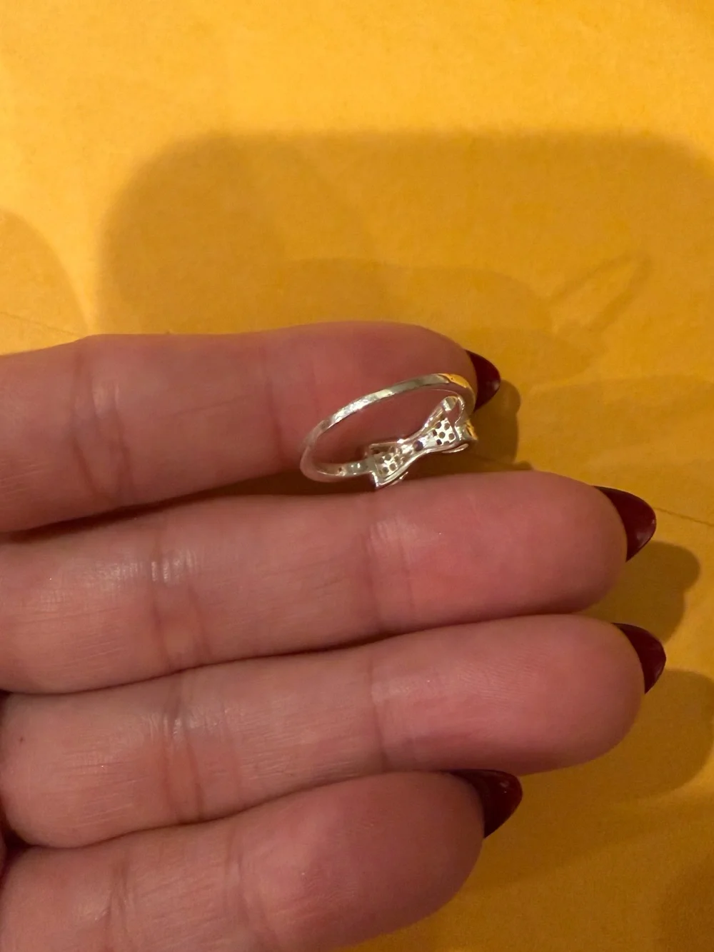 Silver Bow Pavé Crystal Ring - Elegant Women’s Jewelry